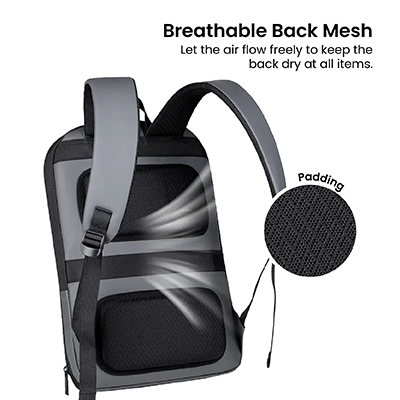 15.6" SLIM Expandable Laptop Backpack 06